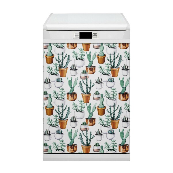 Dishwasher cover magnet Cacti in pots