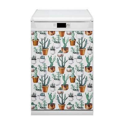 Dishwasher cover magnet Cacti in pots