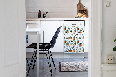 Dishwasher cover magnet Cacti in pots