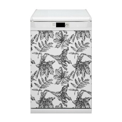 Dishwasher cover magnet Lilies