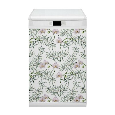 Dishwasher cover Pink orchids