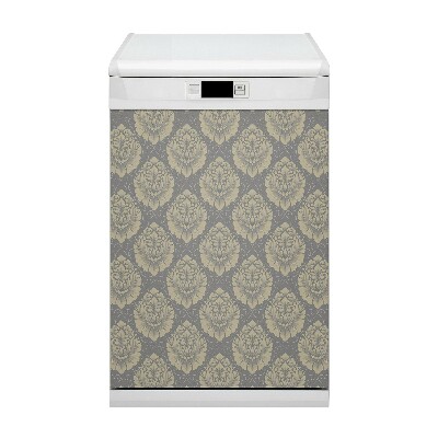 Magnetic dishwasher cover Damask pattern