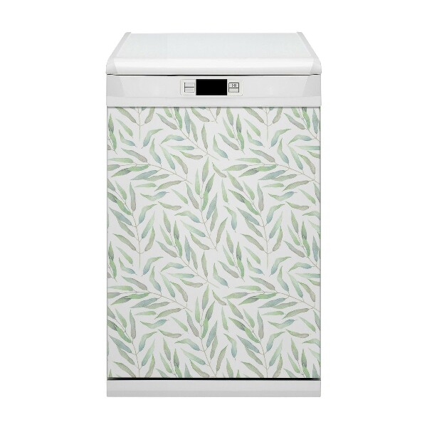 Magnetic dishwasher cover Delicate leaves