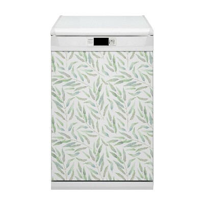 Magnetic dishwasher cover Delicate leaves