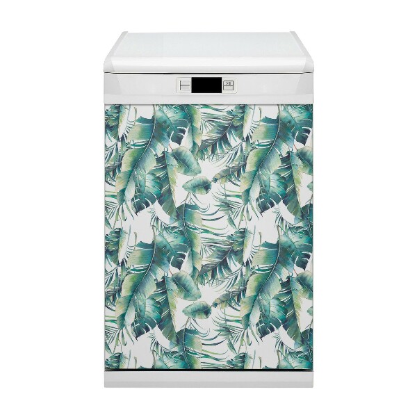 Magnetic dishwasher cover Palm leaves