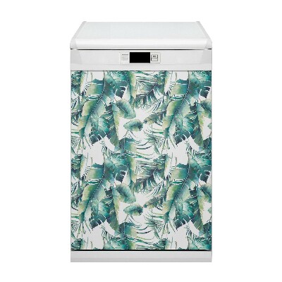 Magnetic dishwasher cover Palm leaves