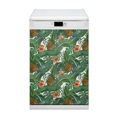 Dishwasher cover magnet Tropical pineapple