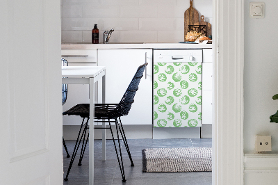 Magnetic dishwasher cover Plants in dots