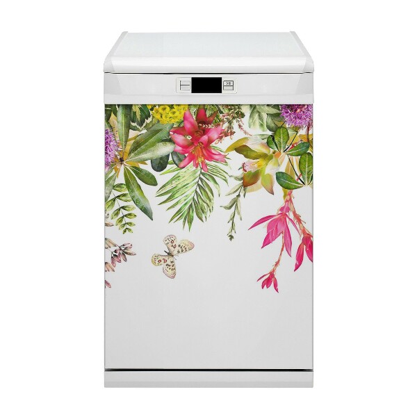 Decorative dishwasher magnet Tropical plants