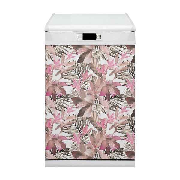 Magnetic dishwasher cover Tropical pink