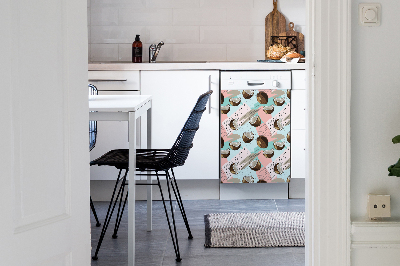 Magnetic dishwasher cover Coconut nuts