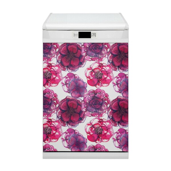 Magnetic dishwasher cover Red roses