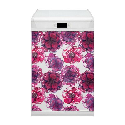 Magnetic dishwasher cover Red roses