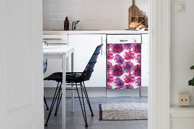 Magnetic dishwasher cover Red roses