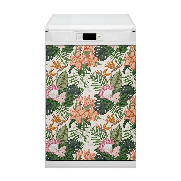 Dishwasher cover Mural flowers