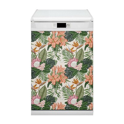 Dishwasher cover Mural flowers