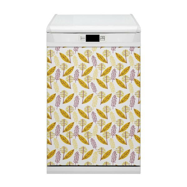 Dishwasher cover magnet Autumn leaves