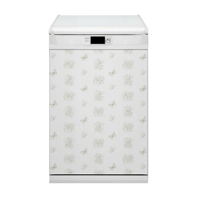 Magnetic dishwasher cover Butterflies and flowers