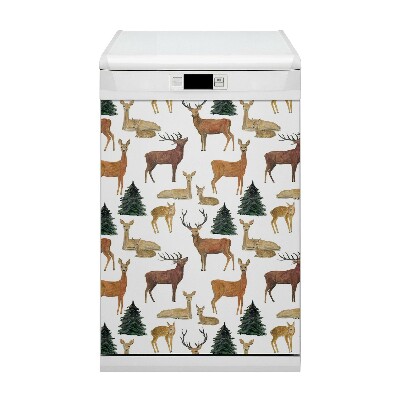 Magnetic dishwasher cover Deer