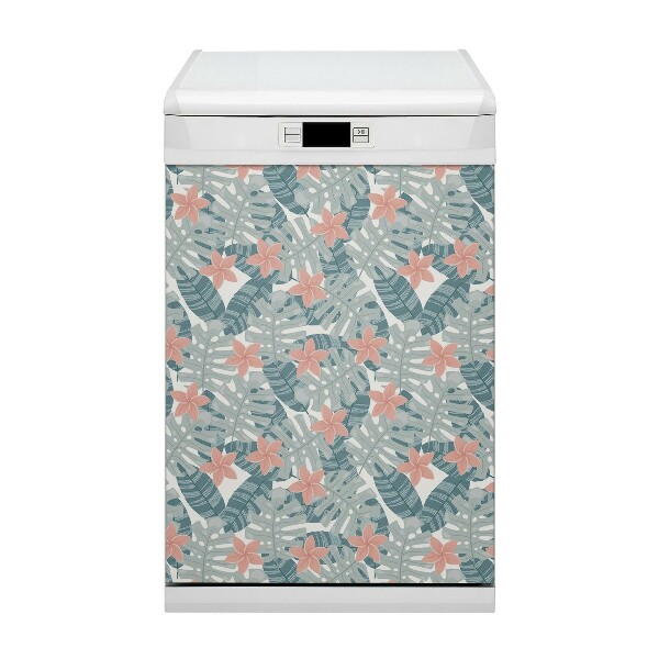 Dishwasher cover magnet Tropical mural