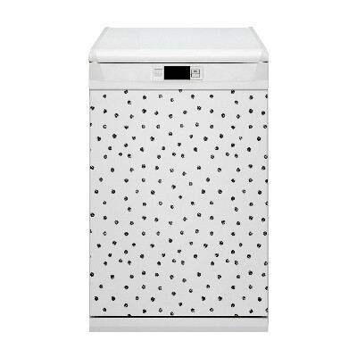 Magnetic dishwasher cover Black dots