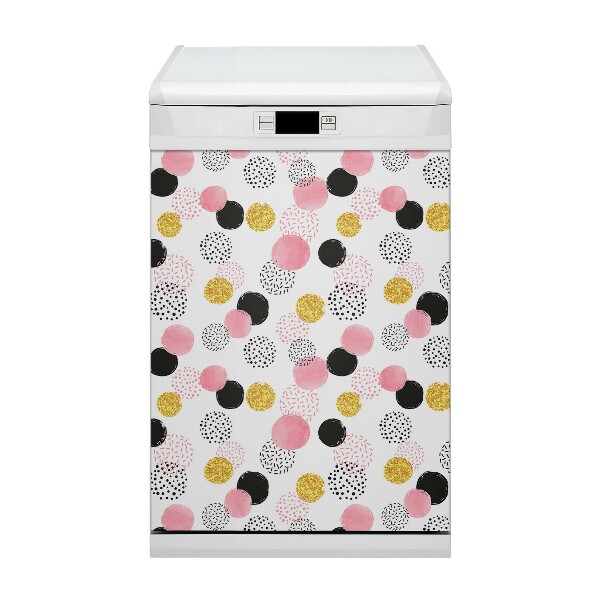 Magnetic dishwasher cover Geometric dots