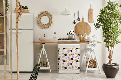 Magnetic dishwasher cover Geometric dots