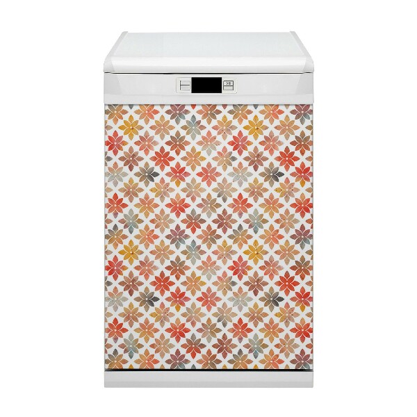 Magnetic dishwasher cover Floral pattern