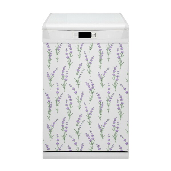 Magnetic dishwasher cover Lavender flowers