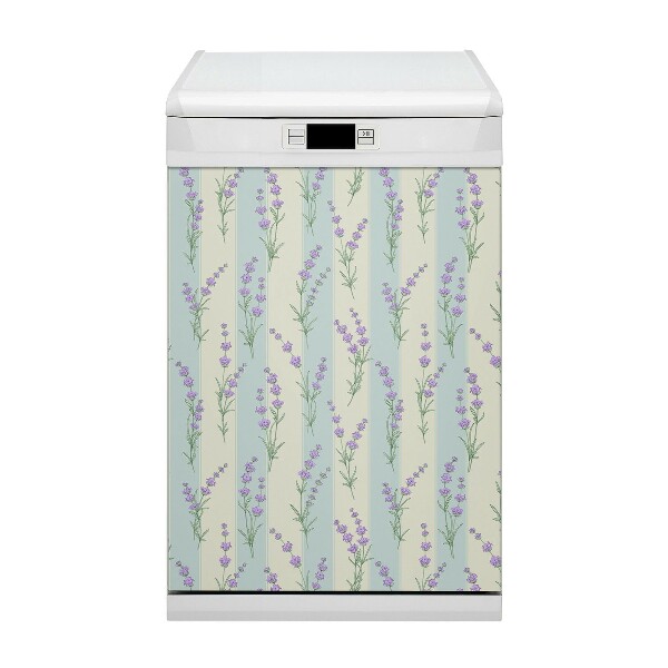 Magnetic dishwasher cover Lavender flowers