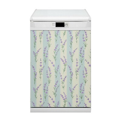 Magnetic dishwasher cover Lavender flowers