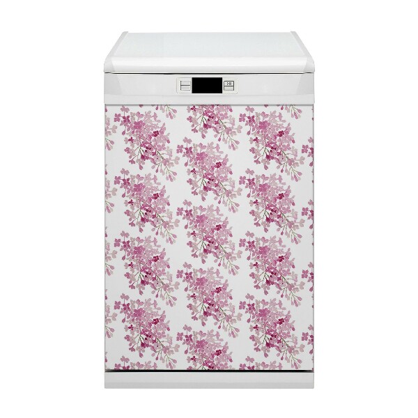 Magnetic dishwasher cover Pink flowers