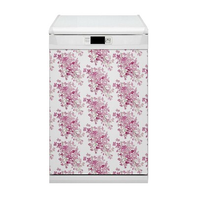 Magnetic dishwasher cover Pink flowers