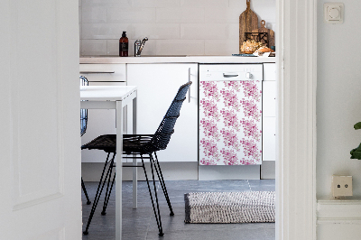 Magnetic dishwasher cover Pink flowers