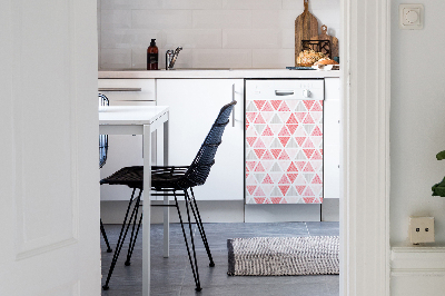 Dishwasher cover Pink triangles