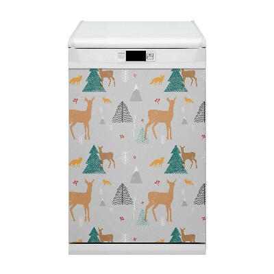 Dishwasher cover magnet Forest animals