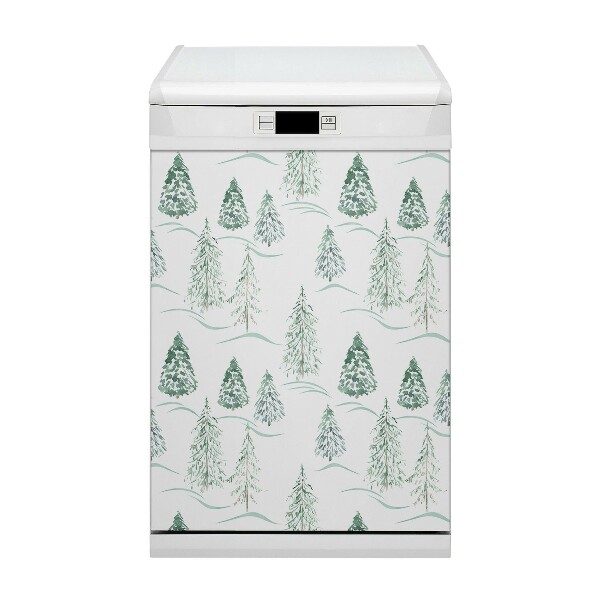 Dishwasher cover Winter Christmas tree