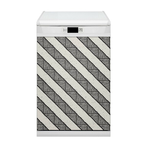 Magnetic dishwasher cover Ethnic pattern