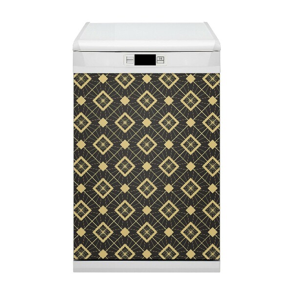 Magnetic dishwasher cover Retro pattern