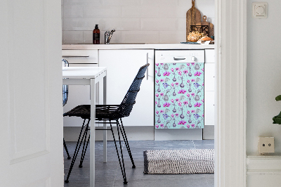 Dishwasher cover magnet Crocuses with onions