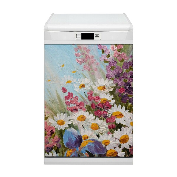 Magnetic dishwasher cover Field meadow