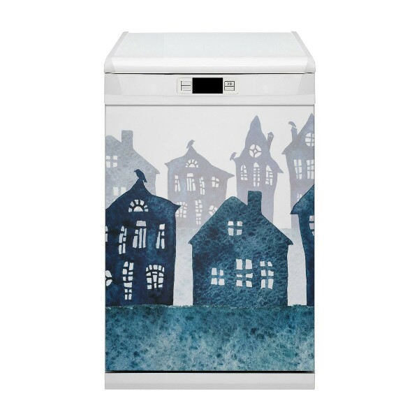 Magnetic dishwasher cover City at night