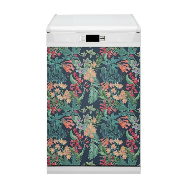 Dishwasher cover magnet Tropical pattern