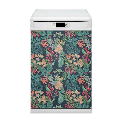 Dishwasher cover magnet Tropical pattern