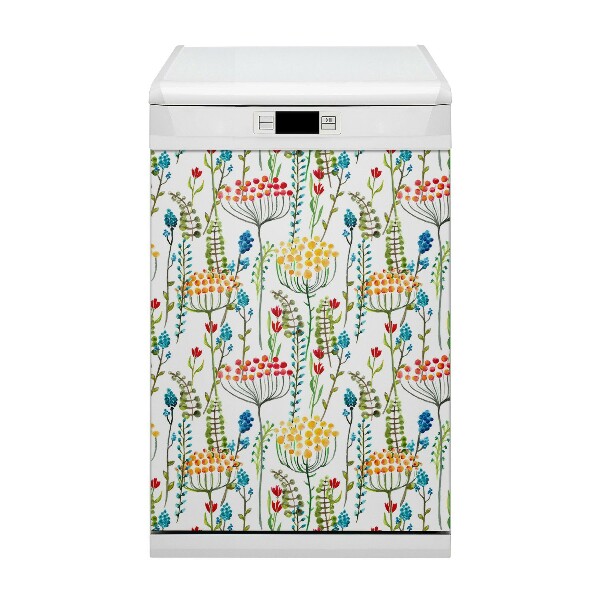 Dishwasher cover magnet Colorful meadow