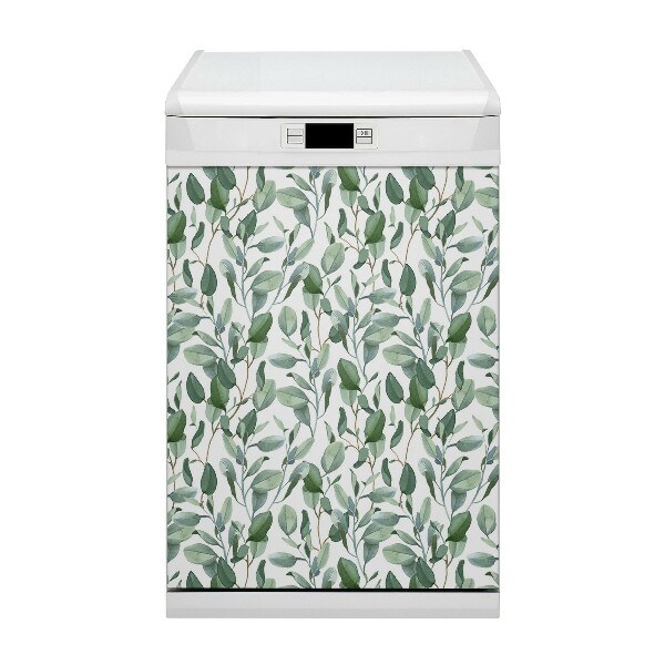 Magnetic dishwasher cover Eucalyptus leaves