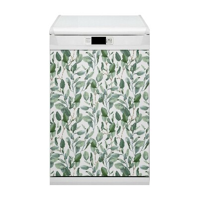 Magnetic dishwasher cover Eucalyptus leaves