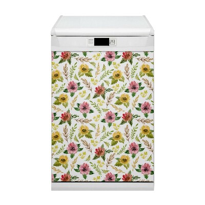 Dishwasher cover magnet Watercolor flowers