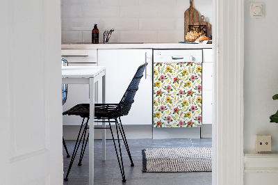 Dishwasher cover magnet Watercolor flowers