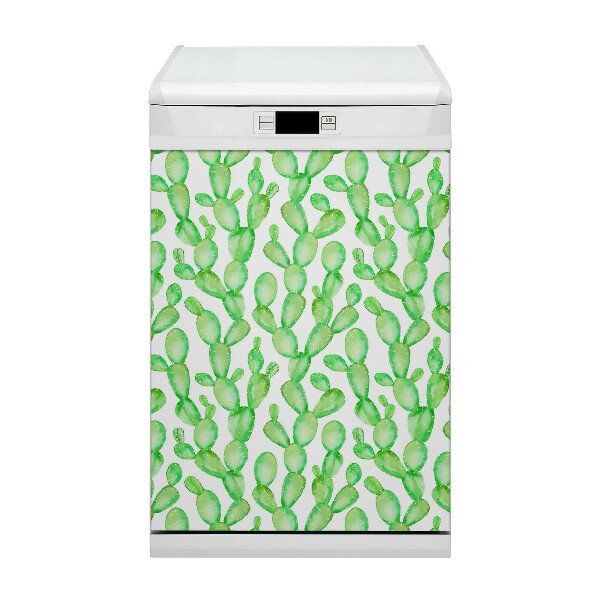 Magnetic dishwasher cover Pastel cacti